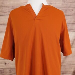 Alaskan Hardgear Shirt Standard Fit 2XL Orange Henley Thermal Polyester Tee